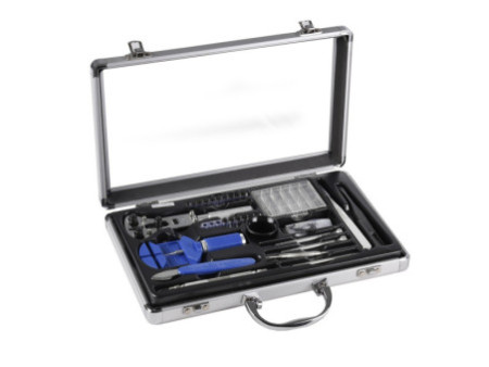BRÜDER MANNESMANN Kit d'outils d'horloger, malette en alu