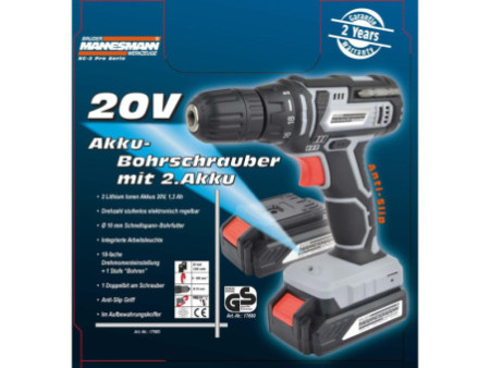 BRÜDER MANNESMANN Perceuse-visseuse sans fil, 20 Volt