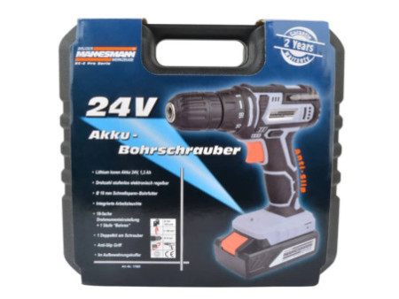 BRÜDER MANNESMANN Perceuse-visseuse sans fil, 24 Volt