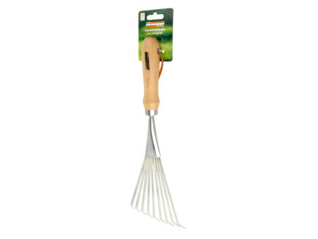 BRÜDER MANNESMANN Rateau à main, avec manche en bois