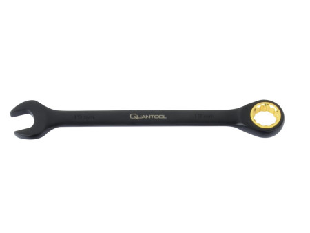 QUANTOOL Jeu de clés mixtes à fourche à cliquet, 10 pièces