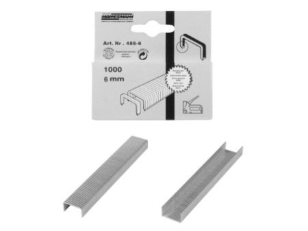 BRÜDER MANNESMANN Agrafe, 6 mm, galvanisé, 1.000 pièces