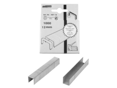 BRÜDER MANNESMANN Agrafe, 12 mm, galvanisé, 1.000 pièces