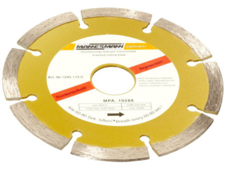 BRÜDER MANNESMANN Disque diamant, segmenté, 115 mm