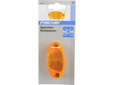 FISCHER Kit de réflecteurs pour rayons de vélo, orange