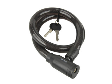 FISCHER Câble antivol pour vélo, longueur: 1.800 mm, noir
