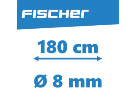 FISCHER Câble antivol pour vélo, longueur: 1.800 mm, noir