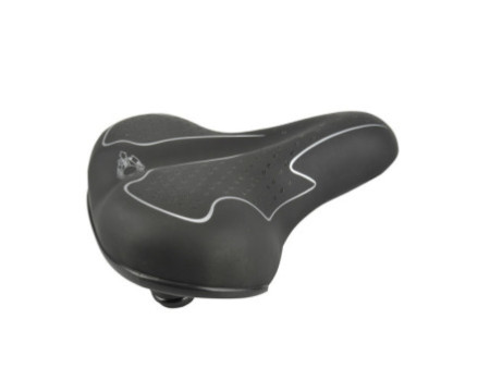 FISCHER Selle pour vélo de randonnée Elastomer, noir / blanc