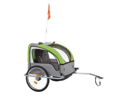 FISCHER Remorque de vélo pour enfants Komfort, noir / vert