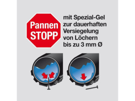 FISCHER Chambre à air de vélo, valve auto, 27,5'(69,85 cm)