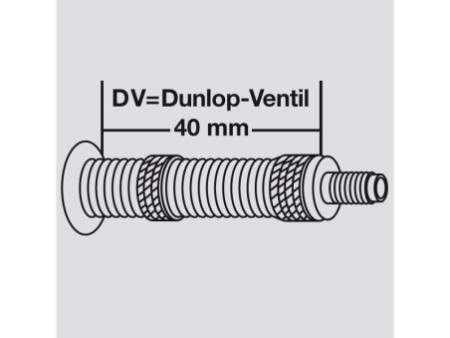 FISCHER Chambre à air de vélo, valve Dunlop, 24' (60,96 cm)