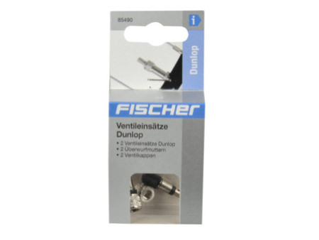 FISCHER Kit de valves pour vélo Dunlop, 6 pièces