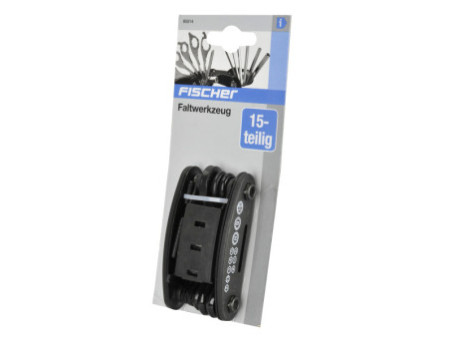 FISCHER Kit multifonctions de réparation de vélo, 14 pièces