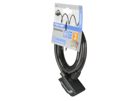 FISCHER Câble antivol pour vélo, longueur : 1.200 mm, noir