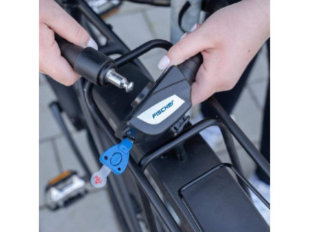 FISCHER Chaîne antivol pour vélo à maillons blindés, noir