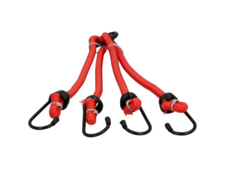 FISCHER Tendeur élastique de vélo à 4 bras, rouge