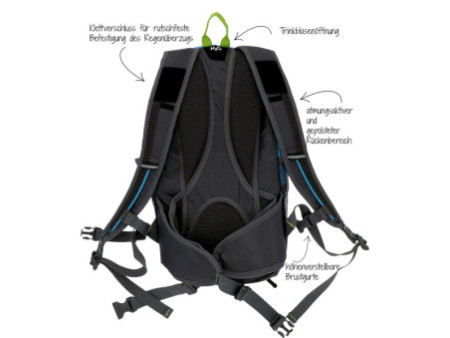 FISCHER Sac à dos avec filet pour casque, bleu/gris