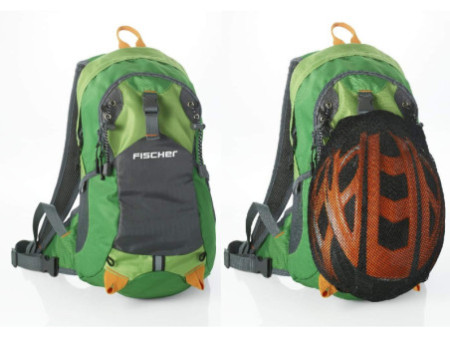 FISCHER Sac à dos avec filet pour casque, vert/gris