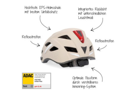 FISCHER Casque de vélo 'Urban Plus Dallas', taille: S/M