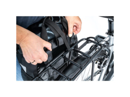 FISCHER Sacoche de vélo type coursier, noir