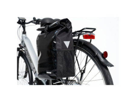 FISCHER Sacoche de vélo type coursier, noir