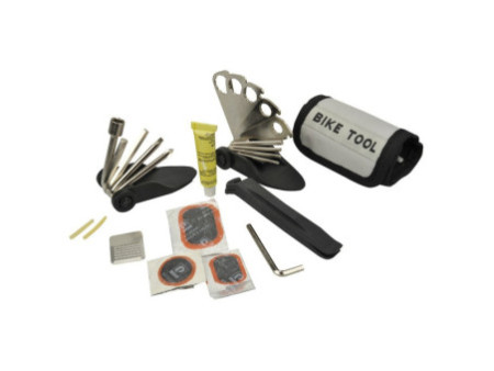 FISCHER Kit multi-outils & crevaison pour vélo, 32 pièces