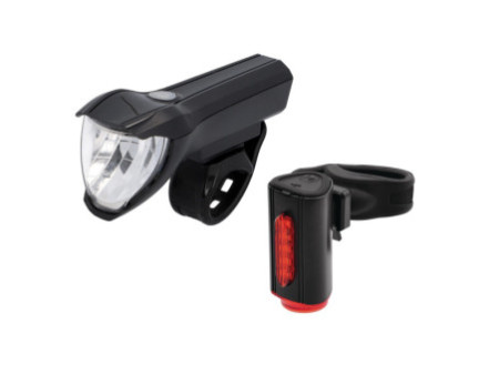 FISCHER Kit d'éclairage LED rechargeable TWIN, 50/25/15 lux