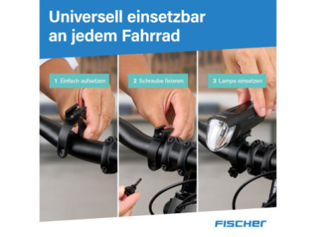 FISCHER Feu avant LED pour vélo, avec pleins phares, 100 lux