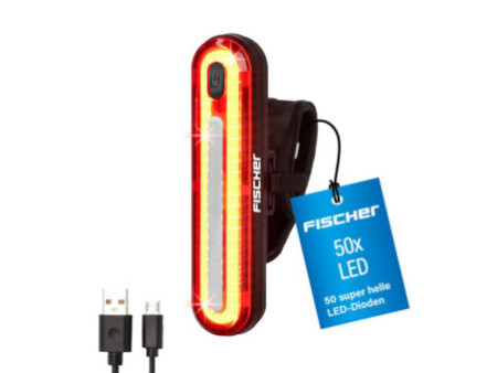 FISCHER Feu arrière LED pour vélo, 50 diodes