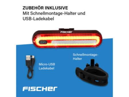 FISCHER Feu arrière LED pour vélo, 50 diodes