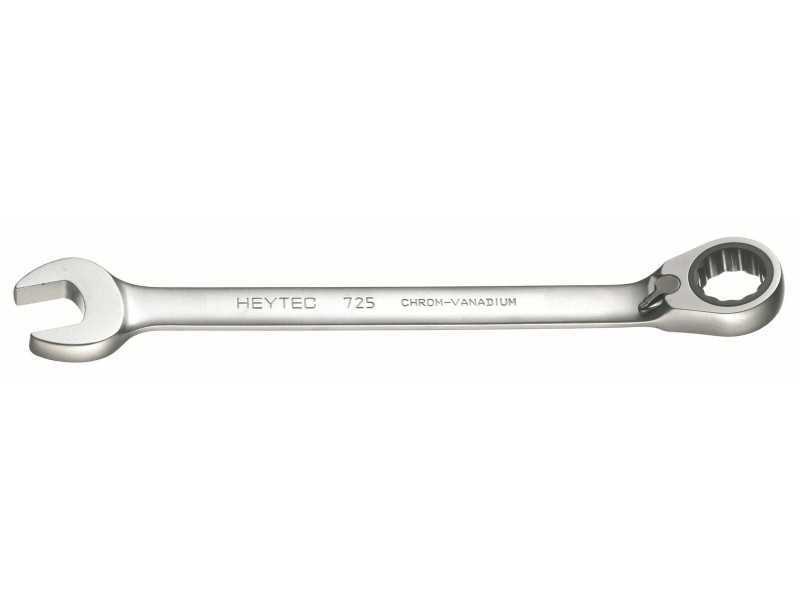 HEYTEC Clé plate à cliquet, réversible, 12 mm,