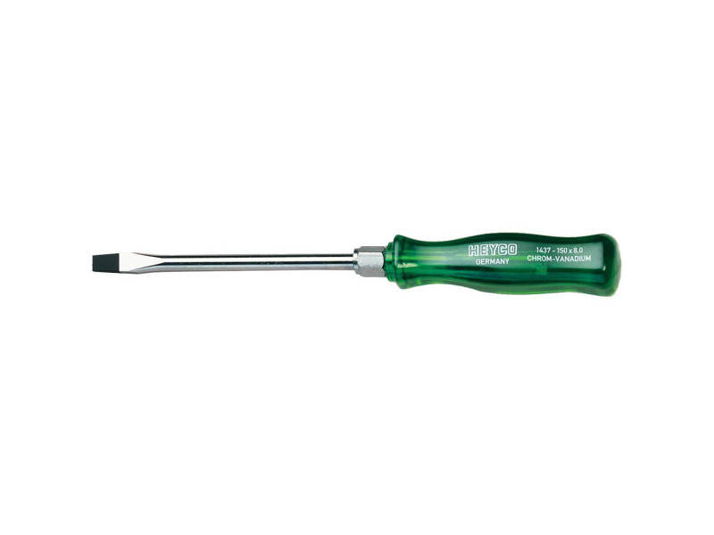 HEYCO Tournevis, plat, 1,0 x 5,5 x 100 mm, 6 pans, vert