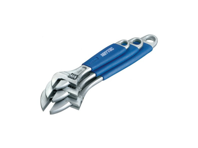 HEYTEC Set de clés à molette, réglable, 3 pièces, DIN 3117