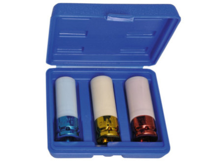 HEYTEC Jeu de clés à douille Impact, 85 mm, 3 pièces