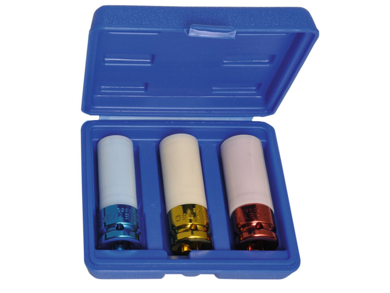 HEYTEC Jeu de clés à douille Impact, 85 mm, 3 pièces