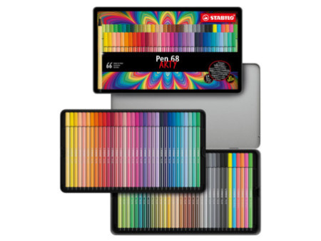 STABILO Feutre de coloriage Pen 68 ARTY, étui de 66