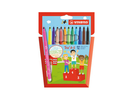 STABILO Feutre Trio A-Z, étui en carton de 12