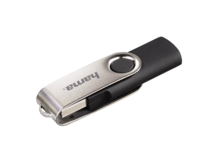 hama Clé USB 2.0 'Rotate', 8 GB, noir/argent