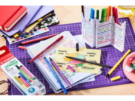 STABILO Feutre Pen 68, set zigzag de 18 pièces