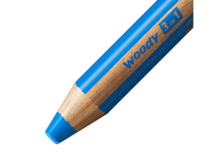 STABILO Crayon multi-talents woody 3 en 1, étui de 6 Tigre
