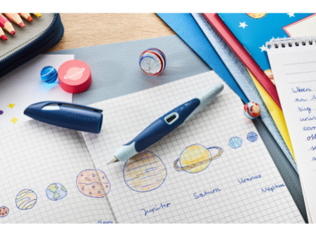 STABILO Stylo plume EASYbirdy 3D DreamWorld L, bleu, A