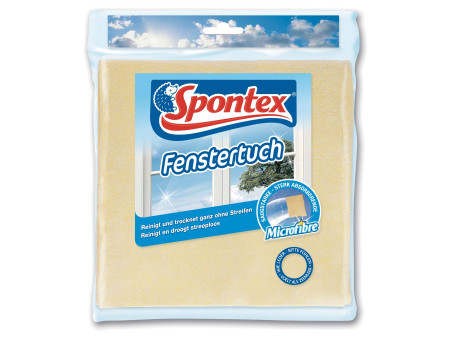 Spontex Chiffon microfibre pour fenêtre, jaune