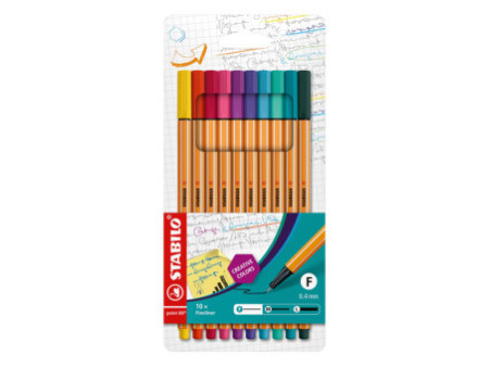 STABILO Feutre à pointe fine point 88, étui carton de 10