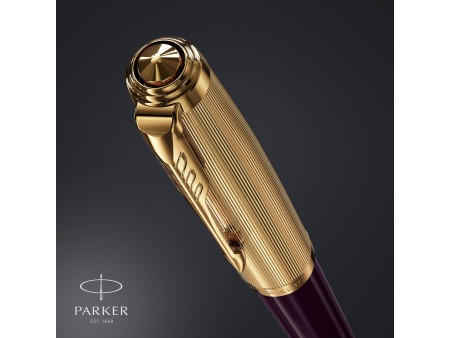 PARKER Stylo plume Parker 51 Prune 18K G.C., plume: F