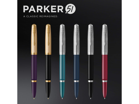 PARKER Stylo plume Parker 51 Prune 18K G.C., plume: F