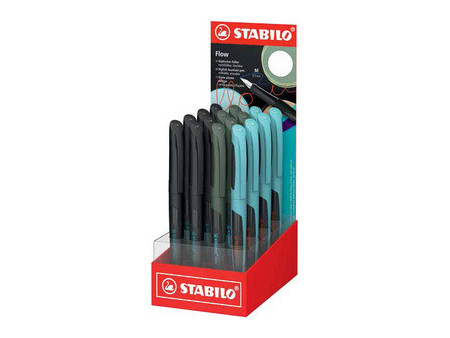 STABILO Stylo à plume Flow, présentoir de 16