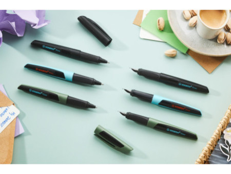 STABILO Stylo à bille Flow, turquoise/noir