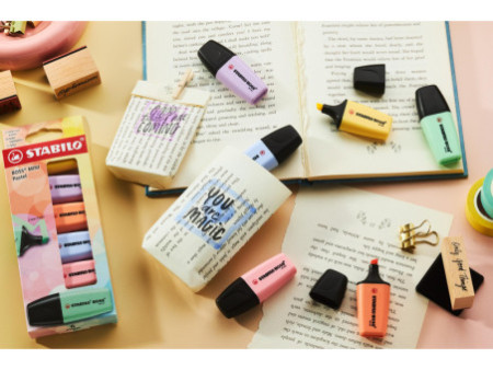 STABILO Surligneur BOSS MINI Pastel, étui carton de 5