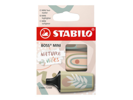 STABILO Surligneur BOSS MINI Naturevibes, étui carton de 3