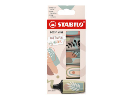 STABILO Surligneur BOSS MINI Naturevibes, étui carton de 5